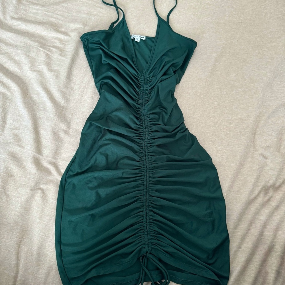 Fashion Nova Rutched Midi Dress